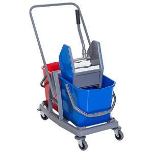 Cleaning trolley HOMCOM cleaning trolley with 2 buckets