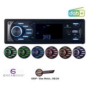Retro car radio CREASONO, DAB 1 DIN: MP3 car radio, DAB+