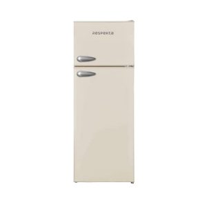 Retro refrigerator respekta with freezer compartment/in cream / 145 x 54 cm