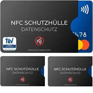Rfid blocker blockard tuev gepruefte nfc schutzhuelle 3 stueck