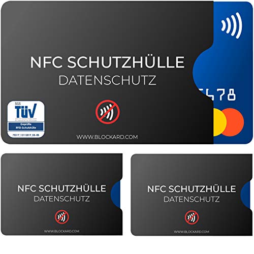 RFID-Blocker BLOCKARD TÜV geprüfte NFC Schutzhülle (3 Stück)