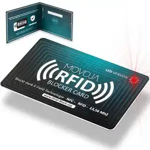 Rfid blocker movoja rfid blocker karte mit led indikator technologie