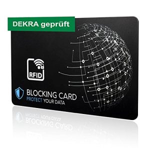El bloqueador RFID protege sus datos Tarjeta bloqueadora RFID probada por DEKRA