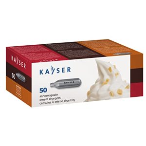 Cápsula de creme Kayser 50 peças para dispensadores de creme, 8g N2O, para todos