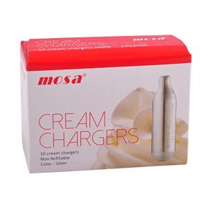 Cream capsule Mosa 20 n for cream makers, disposable cream cartridges