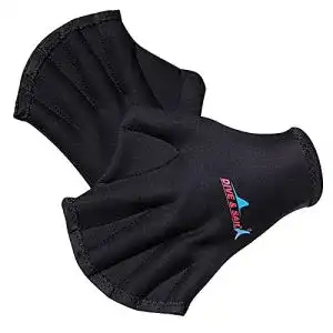 Schwimmhandschuhe realitulationax schwarz wasser training