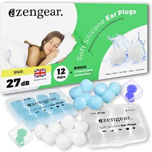 aZengear Bouchons d'oreilles en silicone pour dormir et nager (14 paires)