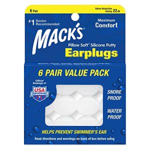 Mack's Pillow Soft silikon ørepropper, 6 par