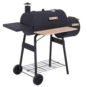 Smoker grill outsunny bbq holzkohlengrill grillwagen