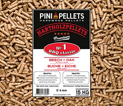 Smoker-Pellets PINI Hartholz Pellets №1 BBQ Klassik 15 Kg