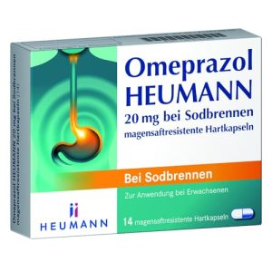 Tablety na pálení žáhy Heumann Omeprazol, akutní