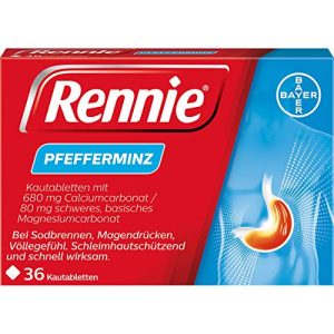Tablety na pálení žáhy Rennie Peppermint zmírňují pálení žáhy