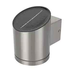 Solar wandleuchte smartwares solarleuchte stahl schwarz