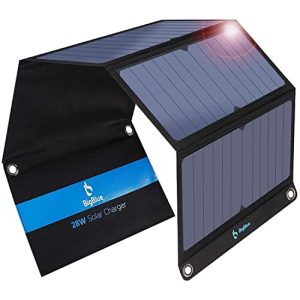 لوحة طاقة شمسية 12 فولت BigBlue 28 واط شاحن شمسي محمول بمنفذين USB
