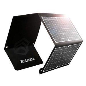 Panel solar 12 V ELCAENTA 30W ETFE Cargador solar plegable 3 puertos