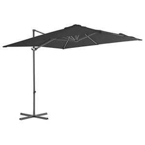 Parasoll-250-cm vidaXL fribärande parasoll antracit 250x250cm