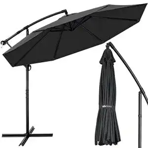 Sonnenschirme tillvex sonnenschirm anthrazit o 300 cm kurbel