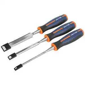 Stechbeitel set dexter satz mit 3 holzmeisseln 4 10 20 mm