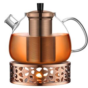 Teekannen ecooe Teekanne aus Glas mit Teesieb, 1500 ml