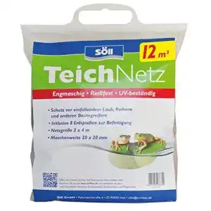 Teichnetz soell 18833 gruen 3 x 4 m inklusive 8 erdspiessen