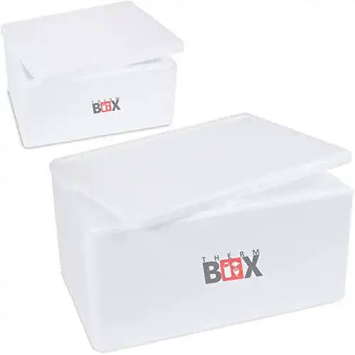 Thermobehälter Set mit Styroporboxen 46L und 12L für Lebensmittel