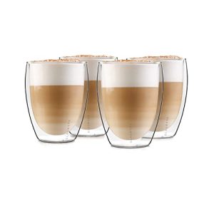 Thermal glasses GLASWERK design latte macchiato glasses, double-walled