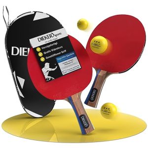Conjunto de raquetes de tênis de mesa Dieker Sports Premium conjunto de tênis de mesa