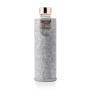 Trinkflasche glas equa glasflasche mit filzhuelle mismatch rose gold 1