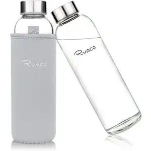 Trinkflasche glas ryaco glasflasche 1 liter 1l 550ml 1