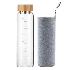 Trinkflasche glas sunkey glasflasche 1 liter trinkflasche aus