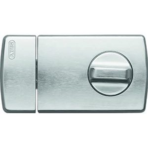 Fechadura de porta adicional ABUS 2110 com botão giratório, prata, 56033