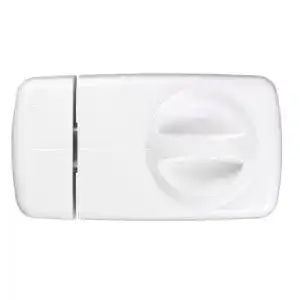 Tuer zusatzschloss abus 7010 mit drehknauf weiss 53294