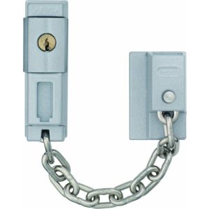 Ekstra dørlås ABUS dørkæde låsbar SK79, sølv, 03968