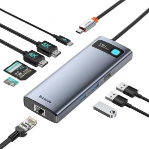 USB-C-Hub Baseus 9-in-1 Docking Station USB C, 4K@120Hz HDMI