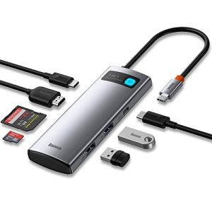 USB-C Hub Baseus USB C Hub 7 az 1-ben dokkolóállomás-adapter 4K felbontással