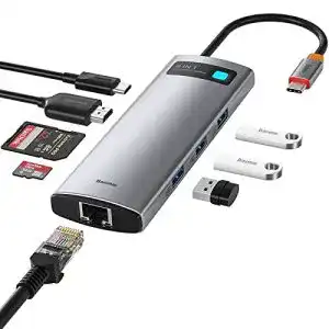 Usb c hub baseus usb c hub 8 in 1 usb c adapter mit 4k hdmi