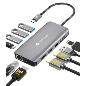 Usb c hub novoo docking station 4k60hz usb c hub triple display dual