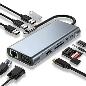 Usb c hub szpacmate usb c hub docking station 11 in 1 usb c adapter