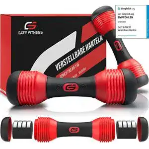Verstellbare hanteln gate fitness set 2 stueck verstellbar