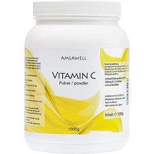 Poudre de vitamine C Amlawell poudre de vitamine C, 1000 g à dosage élevé