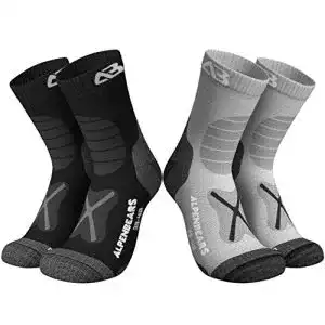 Wandersocken alpen bears premium aus merino wolle 2 paar