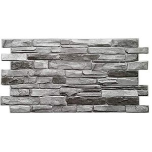 Panneaux muraux top.eco.wall Revêtement en dalles décoratives PVC 3D, gris