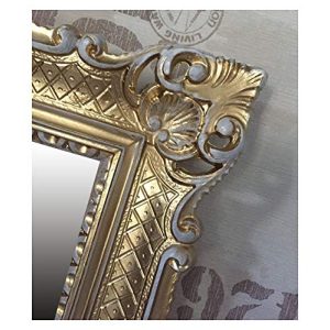 Espelho de parede barroco Lnxp MIRROR espelho EM ouro BRANCO