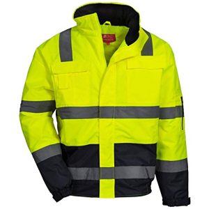 Vestes haute visibilité Nitras Motion Tex Viz Pilot Jacket pour hommes, jaune