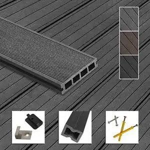 Wpc terrassendiele montafox wpc terrassendielen dielen komplettset 1