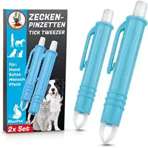 Zeckenzange bluepet 2x automatische zeckenpinzette