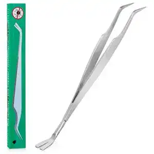 Zeckenzange livaia metall 2in1 edelstahl fuer mensch hund katze