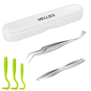Tick ​​tweezers MELLIEX set, stainless steel tick removal