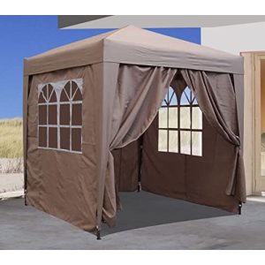 Tente garage QUICK STAR pavillon pop-up 2 x 2 m avec 4 Easy Velcro