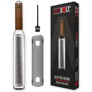 Zester reibe redsalt premium zester edelstahl reibe mit holzgriff